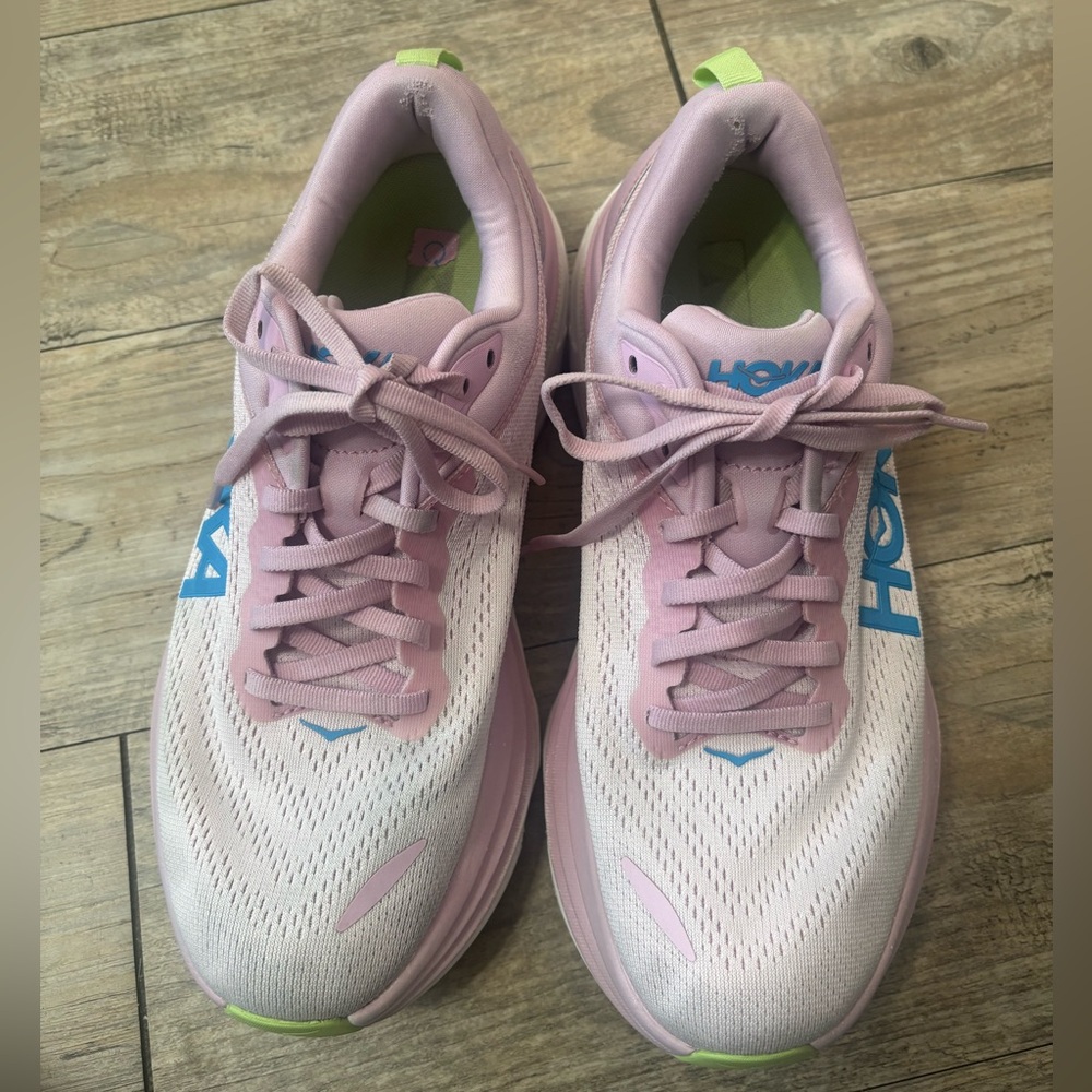 Hoka blue and pink Bondi 8 - Picture 4 of 9